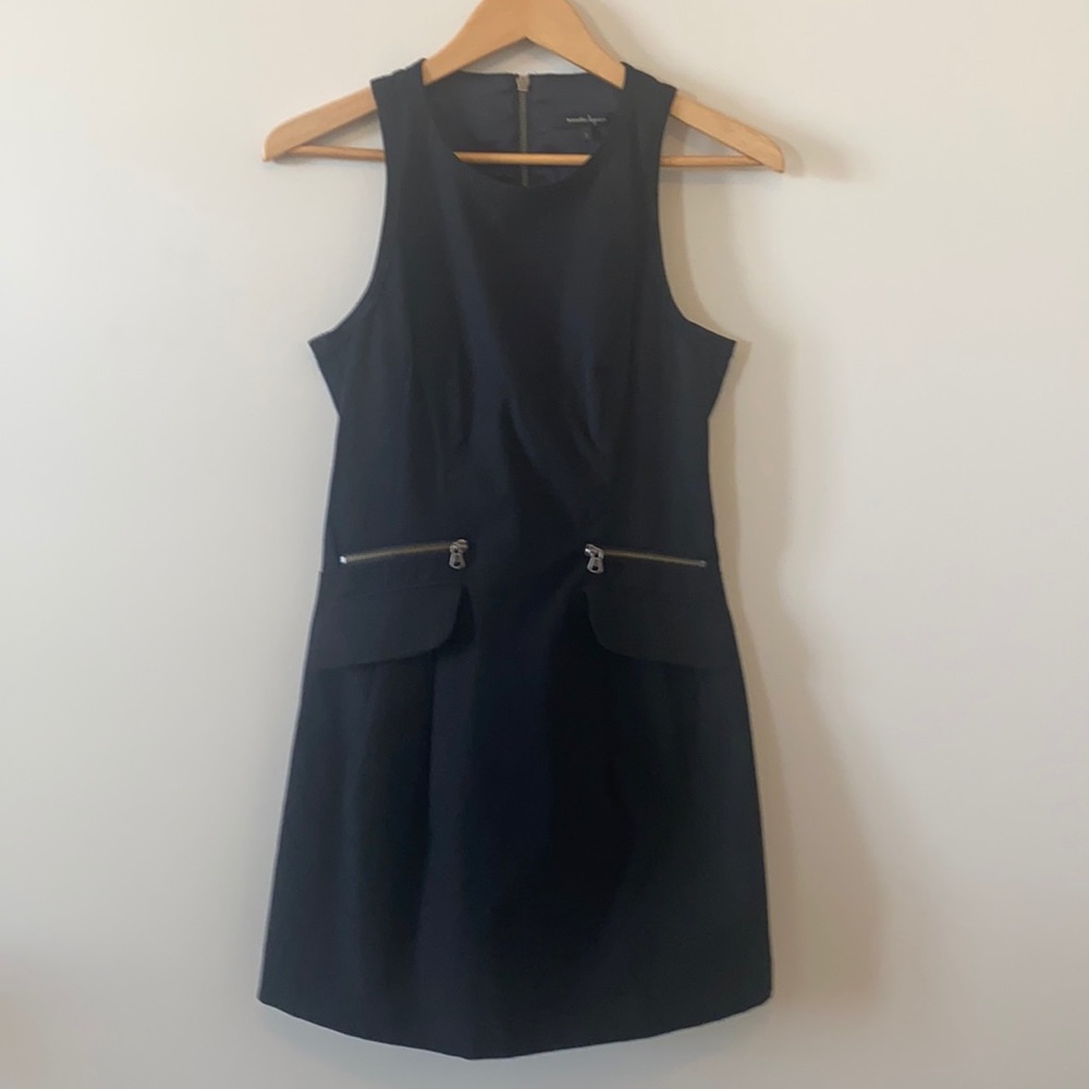 Nanette Lepore Black Pleated Sleeveless Dreas